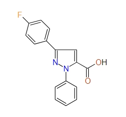 3-(4-Fluorophenyl)-1-phenyl-1H-pyrazole-5-carboxylic acid, 97%