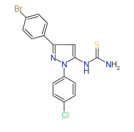 1-(3-(4-Bromophenyl)-1-(4-chlorophenyl)-1H-pyrazol-5-yl)thiourea, 96%