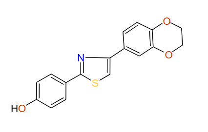 4-(4-(2,3-Dihydrobenzo[b][1,4]dioxin-7-yl)thiazol-2-yl)phenol, 97%