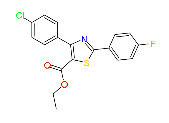 Ethyl 4-(4-chlorophenyl)-2-(4-fluorophenyl)thiazole-5-carboxylate, 97%