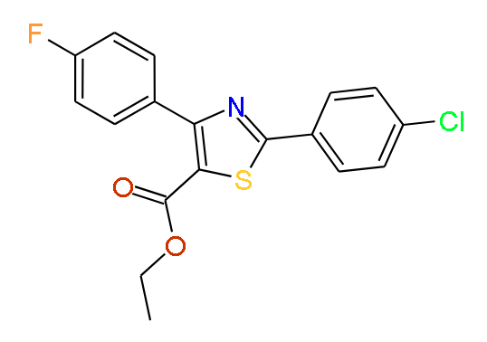 Ethyl 2-(4-chlorophenyl)-4-(4-fluorophenyl)thiazole-5-carboxylate, 97%