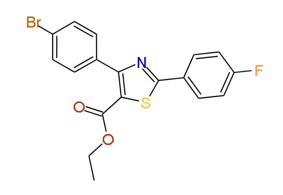Ethyl 4-(4-bromophenyl)-2-(4-fluorophenyl)thiazole-5-carboxylate, 97%