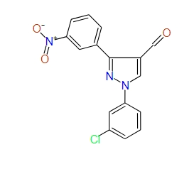 1-(3-Chlorophenyl)-3-(3-nitrophenyl)-1H-pyrazole-4-carbaldehyde, 97%