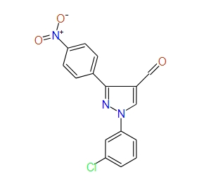 1-(3-Chlorophenyl)-3-(4-nitrophenyl)-1H-pyrazole-4-carbaldehyde, 97%