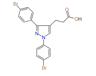 3-(1,3-bis(4-Bromophenyl)-1H-pyrazol-4-yl)propanoic acid, 97%