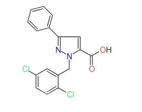 1-(2,5-Dichlorobenzyl)-3-phenyl-1H-pyrazole-5-carboxylic acid, 97%