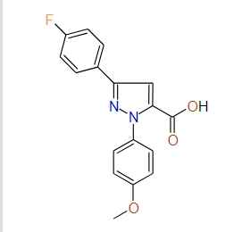 3-(4-Fluorophenyl)-1-(4-methoxyphenyl)-1H-pyrazole-5-carboxylic acid, 97%