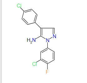 1-(3-Chloro-4-fluorophenyl)-4-(4-chlorophenyl)-1H-pyrazol-5-amine, 97%