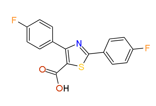2,4-Bis(4-fluorophenyl)thiazole-5-carboxylic acid, 97%
