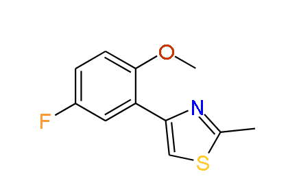 4-(5-Fluoro-2-methoxyphenyl)-2-methylthiazole, 95%