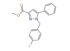 Methyl 1-(4-fluorobenzyl)-5-phenyl-1H-pyrazole-3-carboxylate, 97%