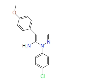 1-(4-Chlorophenyl)-4-(4-methoxyphenyl)-1H-pyrazol-5-amine, 97%
