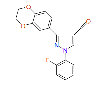 1-(2-Fluorophenyl)-3-(2,3-dihydrobenzo[b][1,4]dioxin-6-yl)-1H-pyrazole-4-carbaldehyde, 97%
