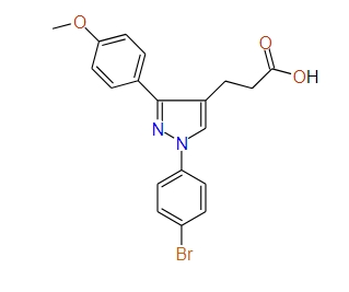 3-(1-(4-Bromophenyl)-3-(4-methoxyphenyl)-1H-pyrazol-4-yl)propanoic acid, 97%