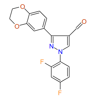 1-(2,4-Difluorophenyl)-3-(2,3-dihydrobenzo[b][1,4]dioxin-6-yl)-1H-pyrazole-4-carbaldehyde, 97%