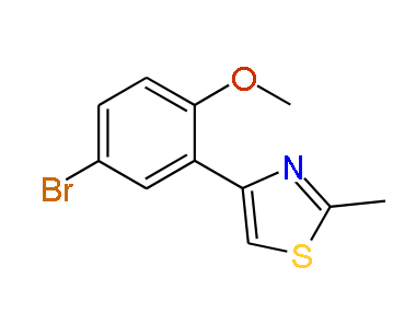 4-(5-Bromo-2-methoxyphenyl)-2-methylthiazole, 95%