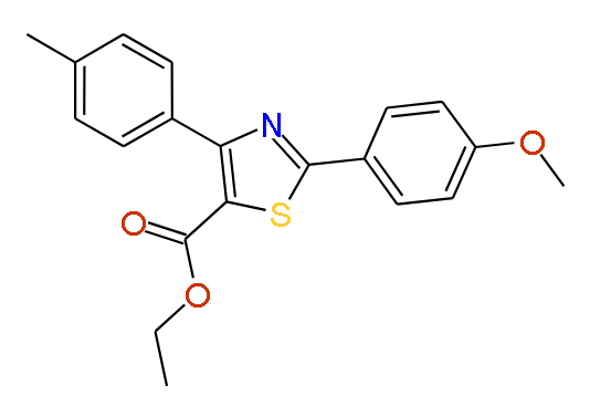 Ethyl 2-(4-methoxyphenyl)-4-p-tolylthiazole-5-carboxylate, 97%