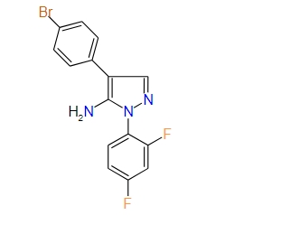 4-(4-Bromophenyl)-1-(2,4-difluorophenyl)-1H-pyrazol-5-amine, 97%