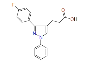 3-(3-(4-Fluorophenyl)-1-phenyl-1H-pyrazol-4-yl)propanoic acid, 97%