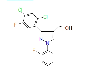 (3-(2,4-Dichloro-5-fluorophenyl)-1-(2-fluorophenyl)-1H-pyrazol-4-yl)methanol, 97%