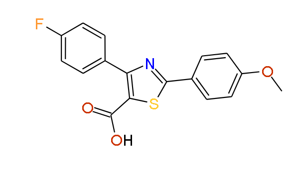4-(4-Fluorophenyl)-2-(4-methoxyphenyl)thiazole-5-carboxylic acid, 97%