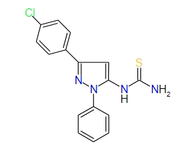 1-(3-(4-chlorophenyl)-1-phenyl-1H-pyrazol-5-yl)thiourea, 96%