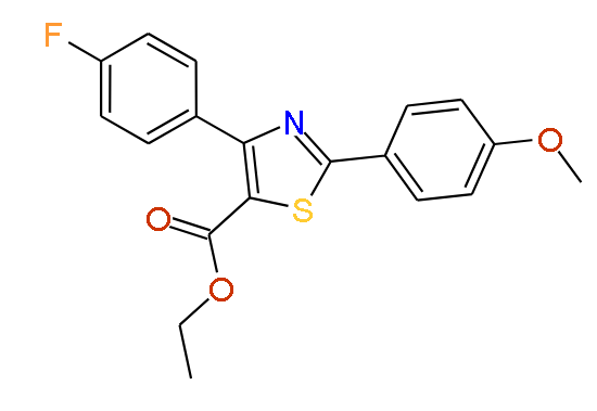 Ethyl 4-(4-fluorophenyl)-2-(4-methoxyphenyl)thiazole-5-carboxylate, 97%