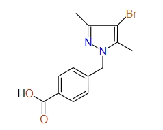 4-((4-Bromo-3,5-dimethyl-1H-pyrazol-1-yl)methyl)benzoic acid, 97%
