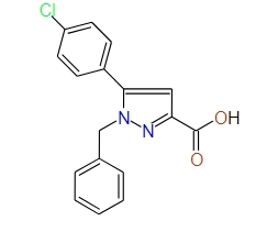 1-Benzyl-5-(4-chlorophenyl)-1H-pyrazole-3-carboxylic acid, 97%