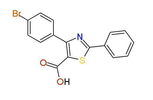 4-(4-Bromophenyl)-2-phenylthiazole-5-carboxylic acid, 97%