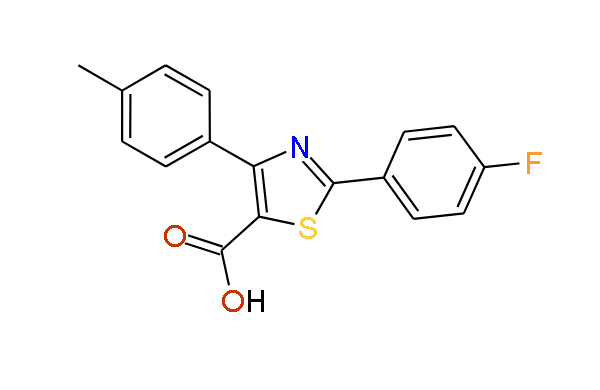 2-(4-Fluorophenyl)-4-p-tolylthiazole-5-carboxylic acid, 97%