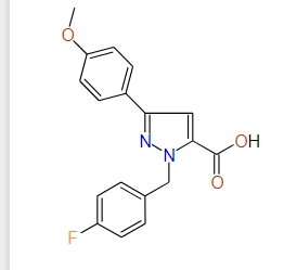 1-(4-Fluorobenzyl)-3-(4-methoxyphenyl)-1H-pyrazole-5-carboxylic acid, 97%