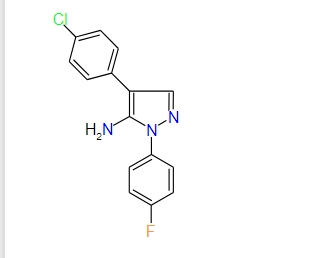 4-(4-Chlorophenyl)-1-(4-fluorophenyl)-1H-pyrazol-5-amine, 97%