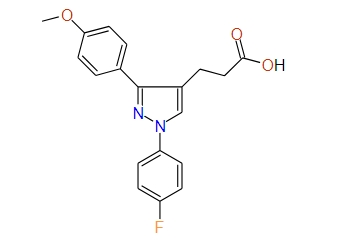3-(1-(4-Fluorophenyl)-3-(4-methoxyphenyl)-1H-pyrazol-4-yl)propanoic acid, 97%