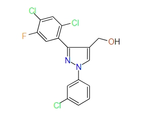 (3-(2,4-Dichloro-5-fluorophenyl)-1-(3-chlorophenyl)-1H-pyrazol-4-yl)methanol, 97%