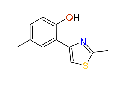 4-Methyl-2-(2-methylthiazol-4-yl)phenol, 96%