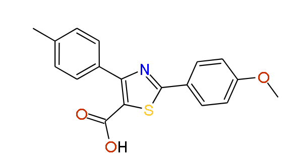 2-(4-Methoxyphenyl)-4-p-tolylthiazole-5-carboxylic acid, 97%