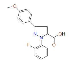 1-(2-Fluorophenyl)-3-(4-methoxyphenyl)-1H-pyrazole-5-carboxylic acid, 97%
