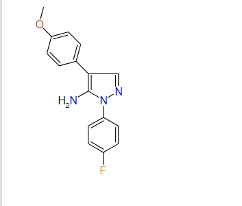 1-(4-Fluorophenyl)-4-(4-methoxyphenyl)-1H-pyrazol-5-amine, 97%