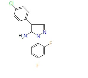 4-(4-Chlorophenyl)-1-(2,4-difluorophenyl)-1H-pyrazol-5-amine, 97%