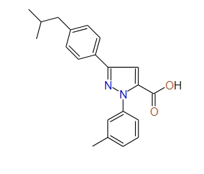 3-(4-Isobutylphenyl)-1-m-tolyl-1H-pyrazole-5-carboxylic acid, 97%