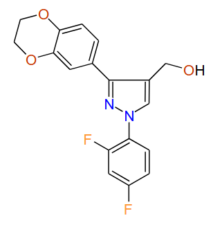 (1-(2,4-Difluorophenyl)-3-(2,3-dihydrobenzo[b][1,4]dioxin-7-yl)-1H-pyrazol-4-yl)methanol, 97%