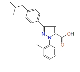 3-(4-Isobutylphenyl)-1-o-tolyl-1H-pyrazole-5-carboxylic acid, 97%
