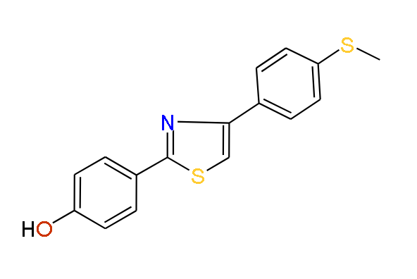 4-(4-(4-(Methylthio)phenyl)thiazol-2-yl)phenol, 97%