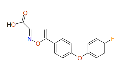 5-(4-(4-Fluorophenoxy)phenyl)isoxazole-3-carboxylic acid, 97%