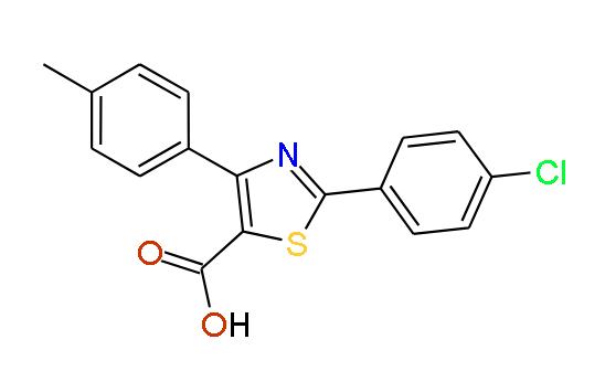 2-(4-Chlorophenyl)-4-p-tolylthiazole-5-carboxylic acid, 97%