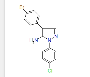 4-(4-Bromophenyl)-1-(4-chlorophenyl)-1H-pyrazol-5-amine, 97%
