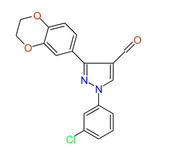 1-(3-Chlorophenyl)-3-(2,3-dihydrobenzo[b][1,4]dioxin-6-yl)-1H-pyrazole-4-carbaldehyde, 97%