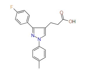 3-(3-(4-Fluorophenyl)-1-p-tolyl-1H-pyrazol-4-yl)propanoic acid, 97%
