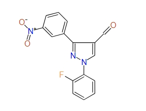 1-(2-Fluorophenyl)-3-(3-nitrophenyl)-1H-pyrazole-4-carbaldehyde, 97%